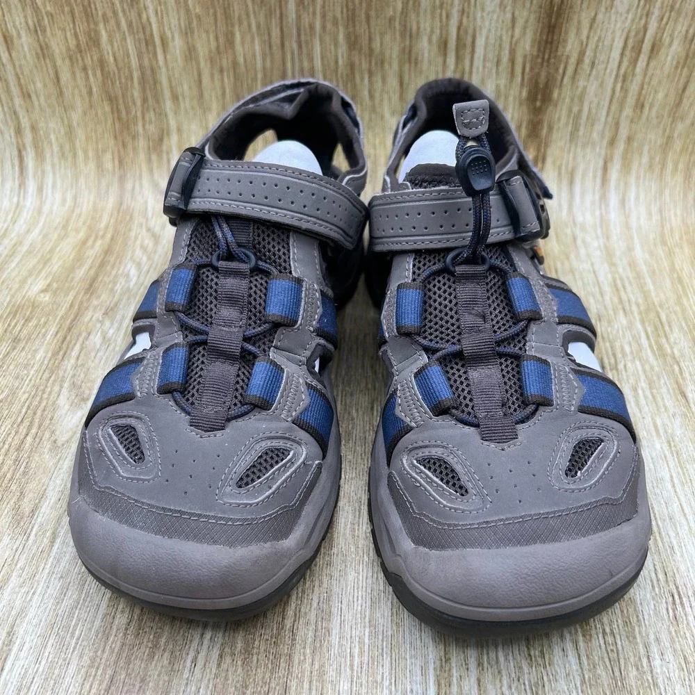 Teva Omnium 2 Sandals Men's 8 Grey Blue Closed Toe Hiking Water Sport 1019180